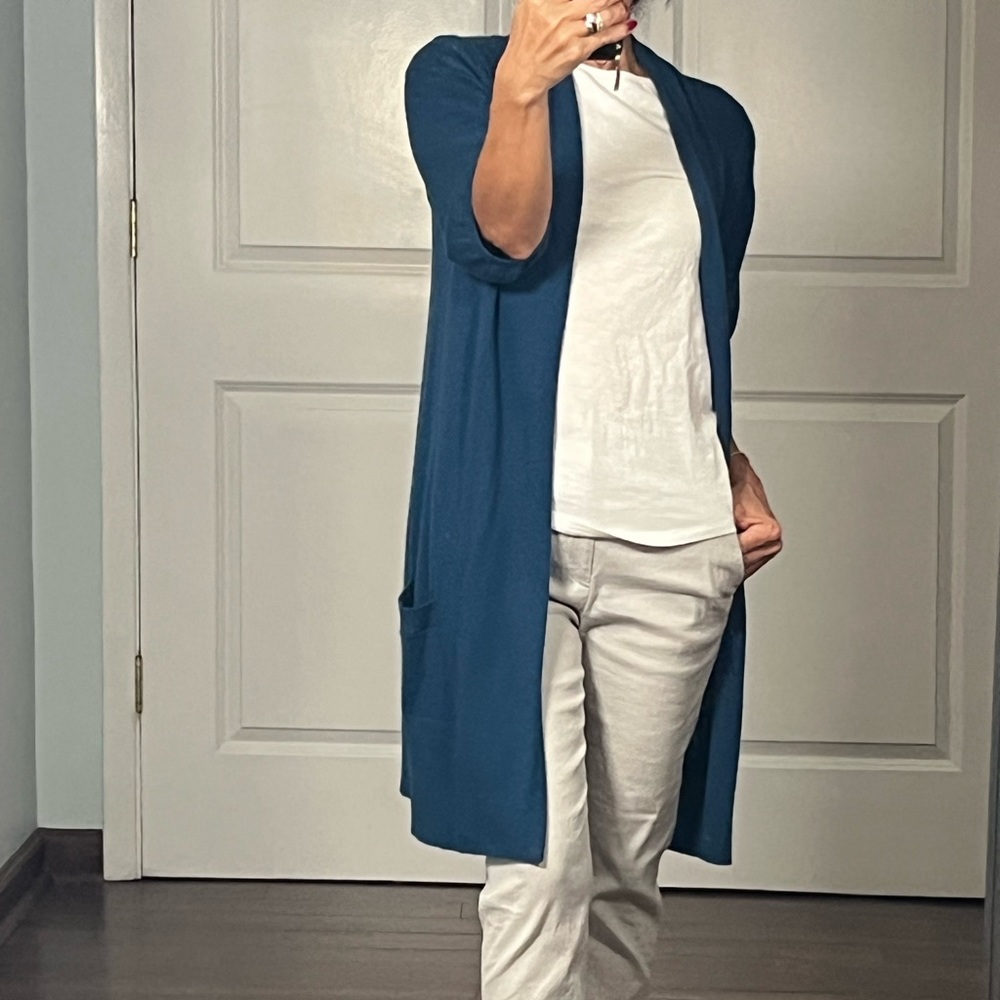 Vince 100% cashmere longline cardigan size S - Picture 4 of 15